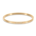 Elegante bracciale rigido in acciaio al titanio placcato oro rosa 18k con zirconi - 2#-Texture a Tripla Nervatura Zirconia Micro Intarsiata