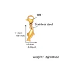 Piccolo ciondolo a balena dorato minimalista in acciaio inossidabile con chiusura - Ciondoli Delfino Lucidati Dorati (2 pezzi)