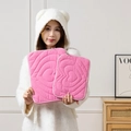 Housse de protection matelassée rose avec cœurs pour tablette et ordinateur portable - 11" / Rose