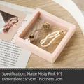 Pink PE film jewelry display box 9x9cm for anti-oxidation earring and necklace storage - 9*9cm / Misty Pink
