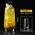 540ml high borosilicate glass tumbler for fruit cocktails and mojitos with slim tapered design - Style 9 Juice Glass