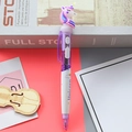 Penna a sfera unicorno viola con topper in silicone e motivi a tema arcobaleno - Unicorno Viola