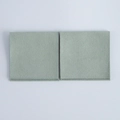 Microfiber velvet jewelry pouches in sage green with square envelope flap design - Light Green