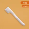 Gray silicone pet feeding spoon for cat food cans with ergonomic non-slip handle - Grey Spoon