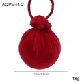 Pallina di Natale in velluto bordeaux con cordino da appendere, diametro 10 cm - Palla in Tessuto Avvolto da 10cm