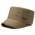 Casquette militaire kaki pour hommes avec tissu respirant et étiquette classique - Réglable / Kaki
