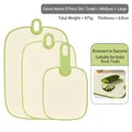 3-piece set of beige anti-slip fruit cutting boards for home kitchen baby food supplement - Green Home 3-Piece Set (S+M+L) / Approx. 975g