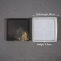 Square resin coaster silicone mold, 12cm size for DIY geometric epoxy craft making - Square Coaster
