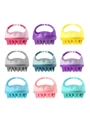 Set di 9 spazzole massaggianti per cuoio capelluto in colori macaron con impugnatura - Altri Colori Personalizzati