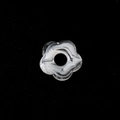 Acrylic five-petal flower pendant with black and white marble pattern for DIY jewelry - Black and White Marble