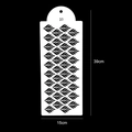 Stencil for cake decoration with wheat leaf pattern and number 10, 39x15cm size - No. 10 - Fine Leaf Texture