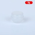 Compact 5g translucent white mushroom cream jar with a secure matching screw cap - 5g / Clear