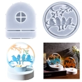 Molde de silicona de pájaros para portavelas de resina y adornos decorativos - Juego de Molde de Inserción D5058 + Molde de Base D5059