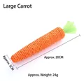 20cm woven carrot cat toy made of durable orange rope for teething and chewing - Carrot Toy Large
