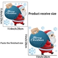Detailed size chart for Santa Claus and snowflake self-adhesive Christmas toilet wall stickers - PH-QTC92/Santa with Gift Bag
