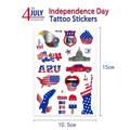 USA 250th Independence Day temporary tattoo sheet with silver foil Eagle and Flag FX-003 - Independence Day FX-003