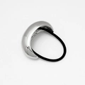 Minimalist silver horseshoe metal hair tie with black high-elastic rope hair ring - Style A-Silver