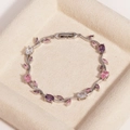 Silver - Purple Pink Stone