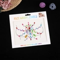 Self-adhesive multicolor rhinestone face and body jewel set in white retail box - Rainbow Spider