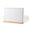 Wooden necklace display board with beige fabric and multiple slots for jewelry display - White Linen/Solid Wood / Large / Off White