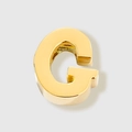 Polished gold stainless steel letter G pendant for DIY jewelry and accessories - Letter G