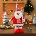 Detail of Christmas Santa gnome with knitted texture and plush beard in a festive setting - Santa Claus