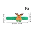 Festive green sequin Christmas slap bracelet featuring a cute plush reindeer character - Deer / 1 Piece
