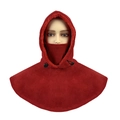 Pasamontañas de invierno grueso cortavientos con forro de felpa rojo oscuro para calor - Talla única / Rojo (Sombrero de Chal)