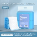 Thick disposable pet training pads XL 60x90cm 20 pieces with blue leak-proof film - Size XL 60x90cm (20 Count) / Aqua