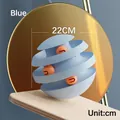 Jouet plateau tournant à trois couches pour chat bleu brume avec balles, diamètre 22 cm - Plateau tournant à 3 étages / Bleu Brume