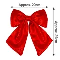Sparkling red sequin Christmas bow decoration, approx. 20x25cm large holiday ornament - 20*25cm (No Filling) / Red