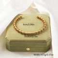 Detailed dimensions of gold spiral titanium steel bangle with diameter and weight info - Spiral Spring Style (Gold#2)