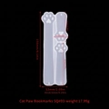 Cat paw bookmark resin silicone mold with dimensions and measurement details - Cat Paw Bookmark SQ#03
