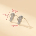 Sparkling S925 silver flip-flop earrings with clear zircon stones in silver finish - Silver Flip Flops