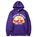 Dark purple Gulf Of Mexico 1672 graphic hoodie with front pocket in a loose fit - Purple