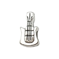 Vintage silver alloy guitar-shaped large hole bead for DIY charm bracelet and necklace - Guitar 8x15mm