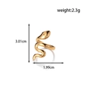 Anello regolabile a serpente in acciaio inossidabile dorato con design cavo e peso 2,3g - Anello Aperto Serpente / Oro