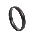 Detail of 2mm black domed stainless steel ring with a polished reflective finish - US 6 / 3mm / Black