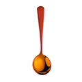 Cucchiaio rotondo in acciaio inossidabile arancio-rosso con testa profonda - Rosso Magico