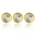 Set of three replacement circular yellow filters for pet floating water bowl dispensers - Goose Yellow (ai-Pack of 3)