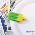 Detail of yellow-green resin popsicle hair clip showing dimensions 5.2cm by 2cm and weight 6.8g - Yellow-Green Gradient Popsicle Hair Clip