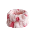 Pink polka dot plush wristband for face washing in soft absorbent flannel material - Pink Polka Dots
