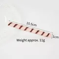 Pink macaron PVC chocolate stick 10.5cm long weight approx. 11g for props - Pink Striped Chocolate Stick