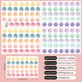 Set of 4 sheets with 138 watercolor colorful dot wall stickers for kids room decor - Bohemian Polka Dots