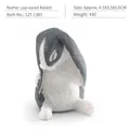 Figurine de lapin bélier noir et blanc, miniature en résine de 4,5x3,5x5,5cm - Lapin Bélier Noir et Blanc (PL127-1383)