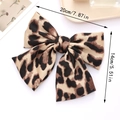 Pinza para el pelo con lazo grande de leopardo en satén, medida 20 cm x 14 cm chic - Estilo B