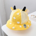 Circonférence environ 50cm (Recommandé 1-3 ans) / Chapeau en maille motif vache / Jaune