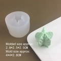 Star-shaped silicone cactus mold with semi-transparent finish for candle making - Model 8758 / Translucent