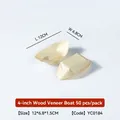 Vassoio a barchetta in legno monouso 12x6,8x1,5cm per sushi e snack, set da 50 pezzi - Barca in Legno da 4 Pollici (50 Pezzi/Confezione) 12*6,8cm