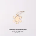 Set of 10 wooden snowflake ornaments for DIY crafts and Christmas tree decorations - Large Raw Wood Snowflake 10PCS